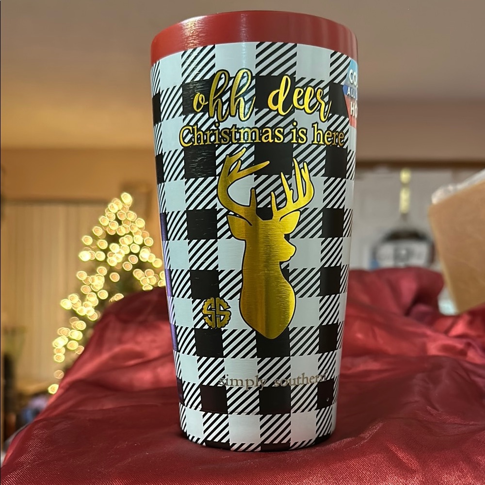 Simply Southern - 20 oz. Stainless Steel Tumbler with Lid - Ohh Deer BRAND NEW